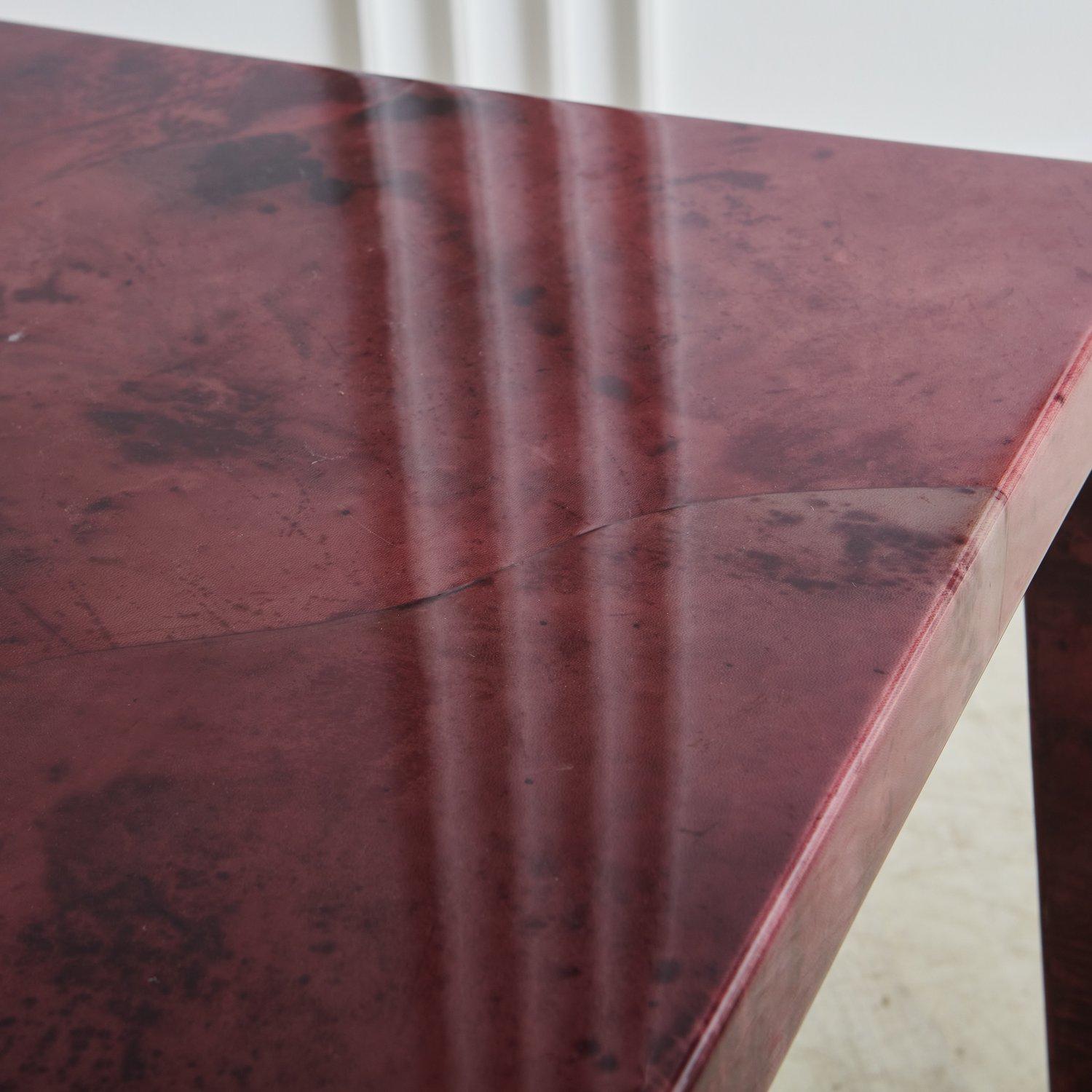 Lacquered Parchment Dining Table by Enrique Garcel, Colombia 20th Century In Good Condition For Sale In Chicago, IL