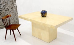 Lacquered Parchment Goat Skin Dining Conference Table