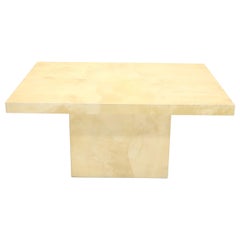 Lacquered Parchment Goat Skin Dining Conference Table