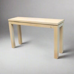 Lacquered Parchment Modernist Console , Italy 1980's