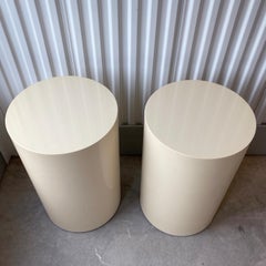 Lacquered Paul Mayen for Intrex Habitat Lacquered Pedestals - a Pair