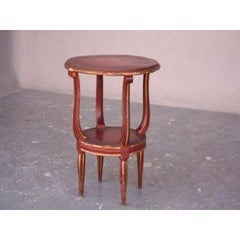 Lacquered Pedestal Table Painted and Gilded, 1925