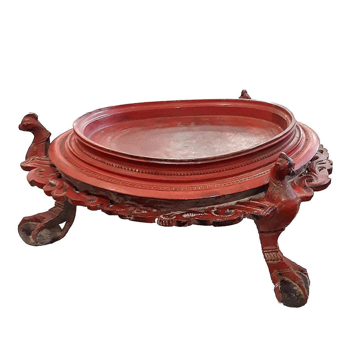 Other Lacquered Pedestal Tray / Table Stand from Burma, Late 19th Century