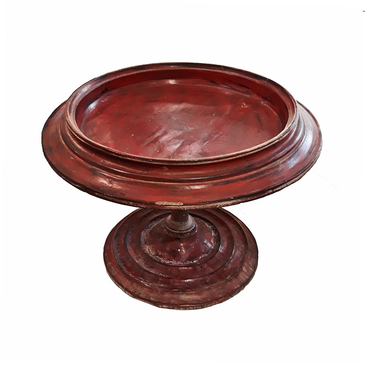 Other Lacquered Pedestal Tray / Table Stand from Burma, Late 19th Century For Sale