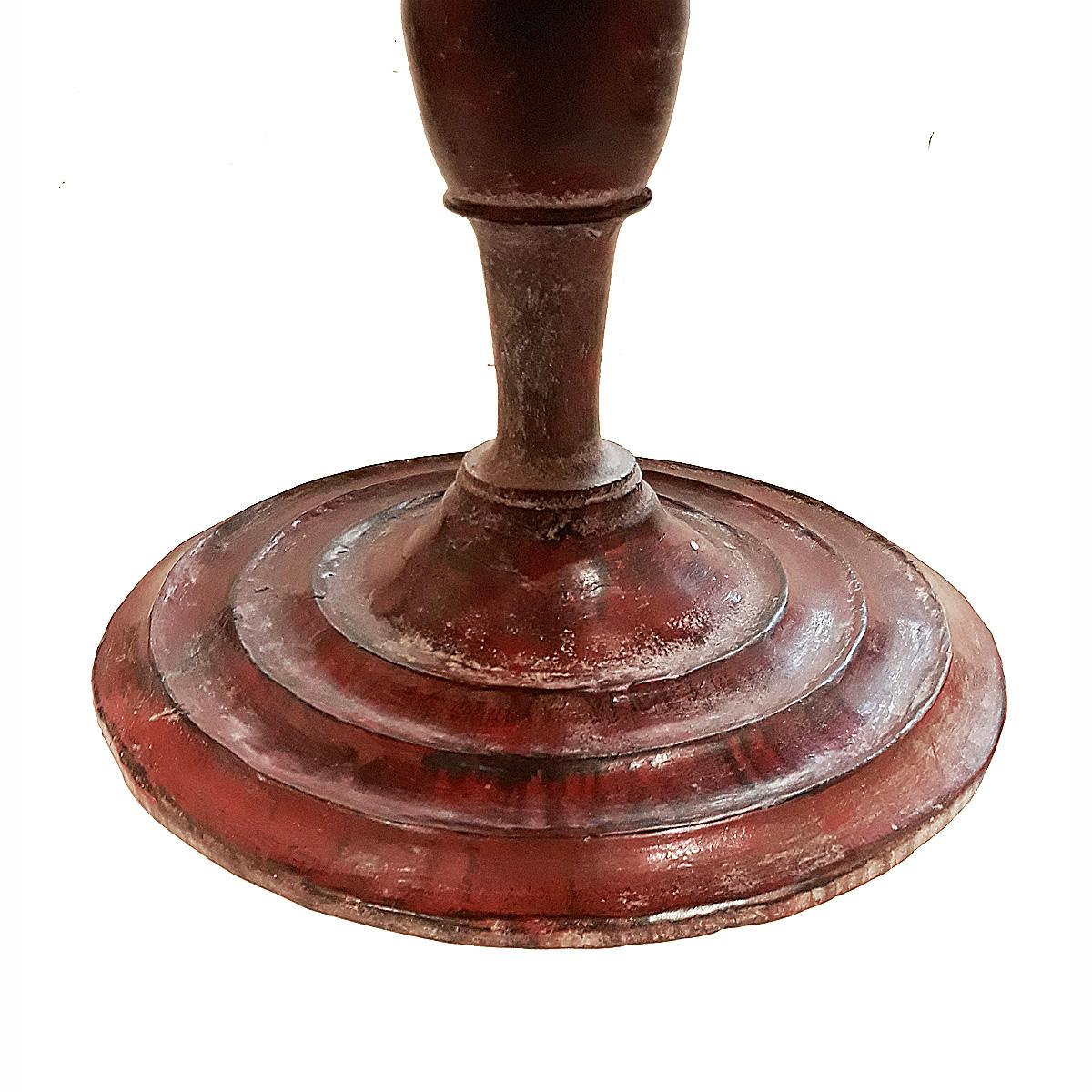 Burmese Lacquered Pedestal Tray / Table Stand from Burma, Late 19th Century For Sale