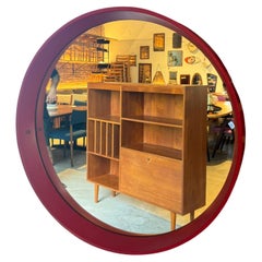 Lacquered red vintage mirror