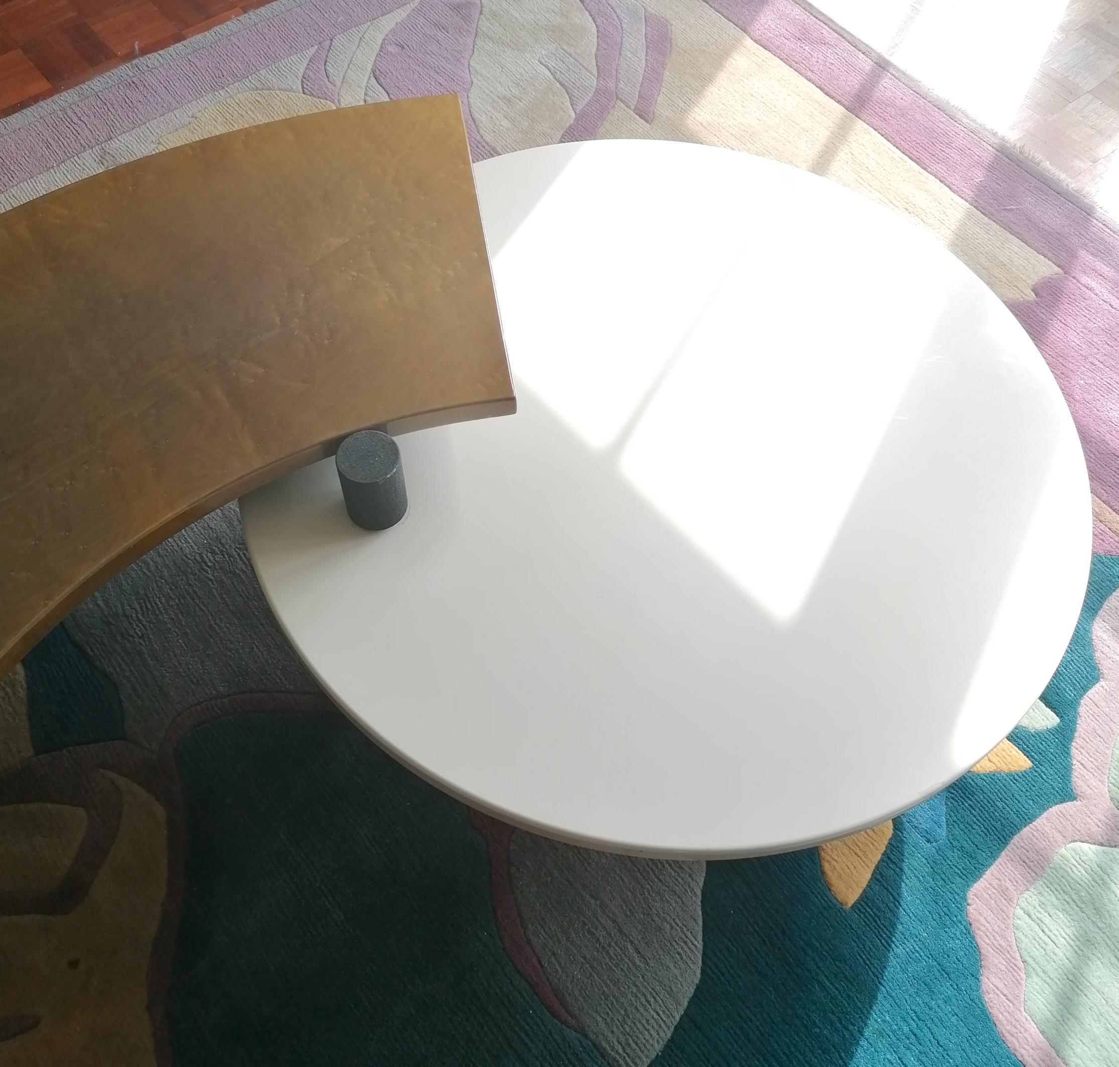 Post-Modern Lacquered Rotating Coffee Table by Maurizio Salvato for Saporiti Italia, 1980s
