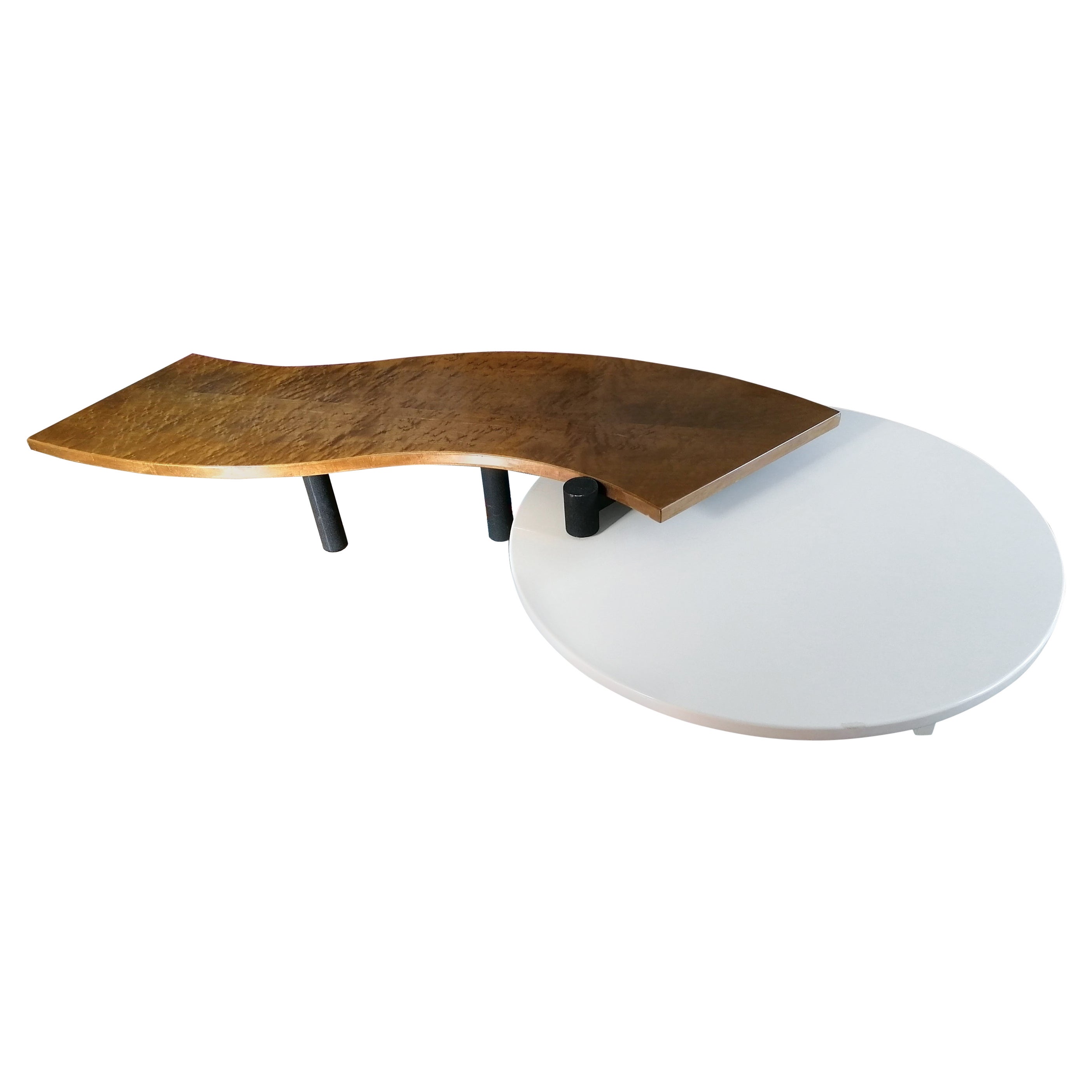 Lacquered Rotating Coffee Table by Maurizio Salvato for Saporiti Italia, 1980s