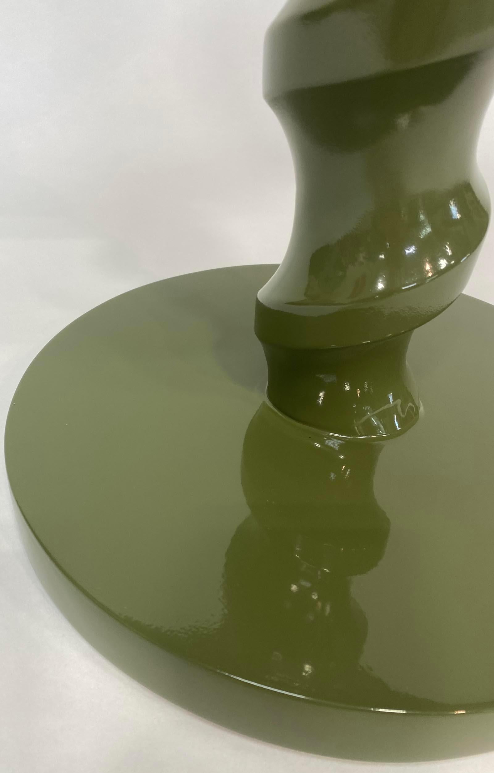 Wood Lacquered Screw Table by Dos Gallos Studio For Sale