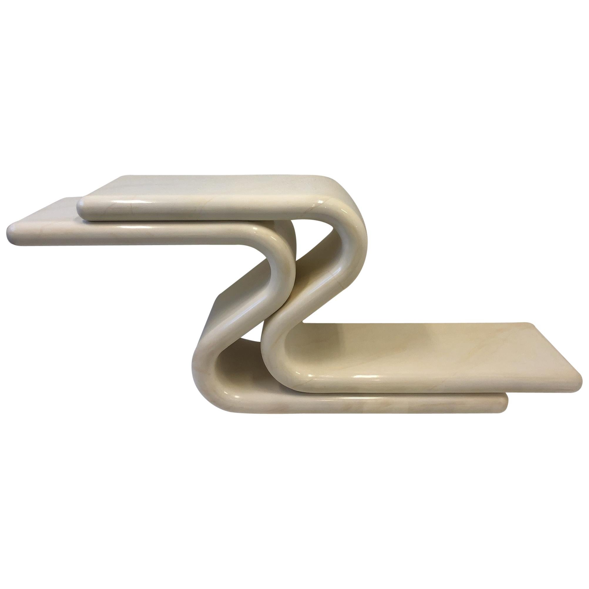 Lacquered Sculpture Console Table by Steve Chase