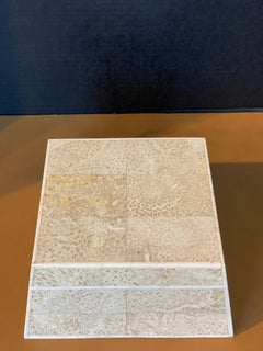 Lacquered Shell and Bone Tapered Square Box, by Maitland-Smith
