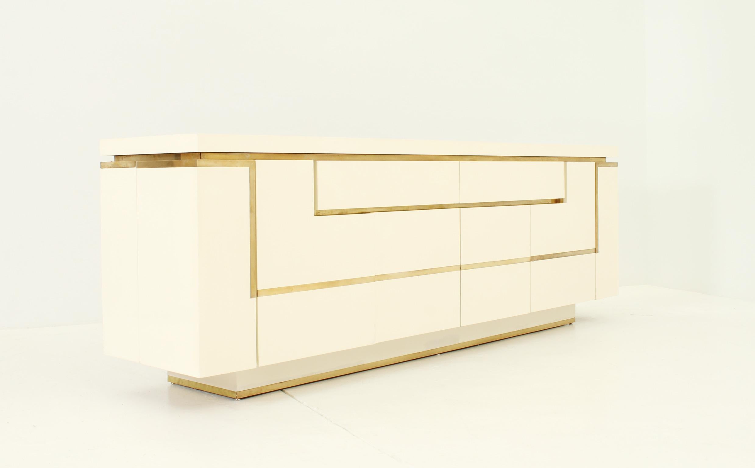 Lacquered Sideboard by Jean-Claude Mahey For Sale 5