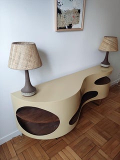 Lackiertes Sideboard – Raumfahrtzeitalter   Italien 70er Jahre