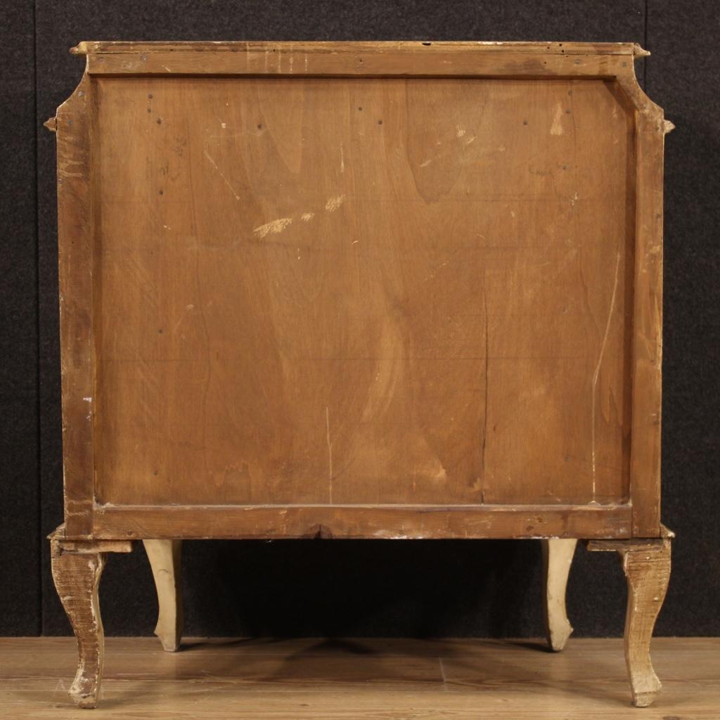 20th Century Lacquered, Silvered and Painted Venetian Sideboard For Sale