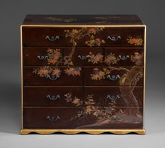 Lacquered small cabinet of drawers (kô’dansu 小箪笥) by Jitokusai Gyokuzan 自得齋玉山