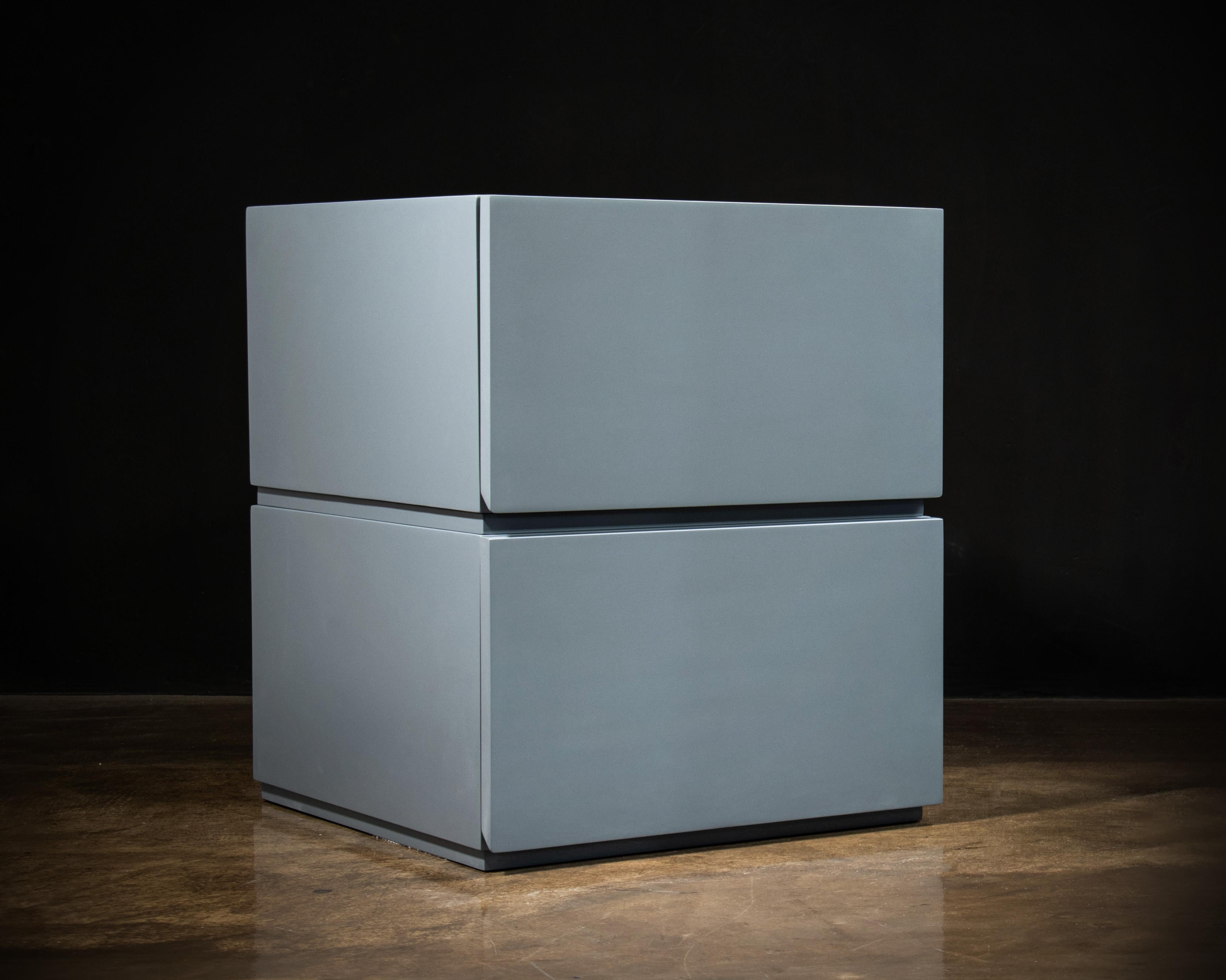 Baccello lacquered solid wood Modern minimal modular drawers from Costantini.

Each unit measures 20