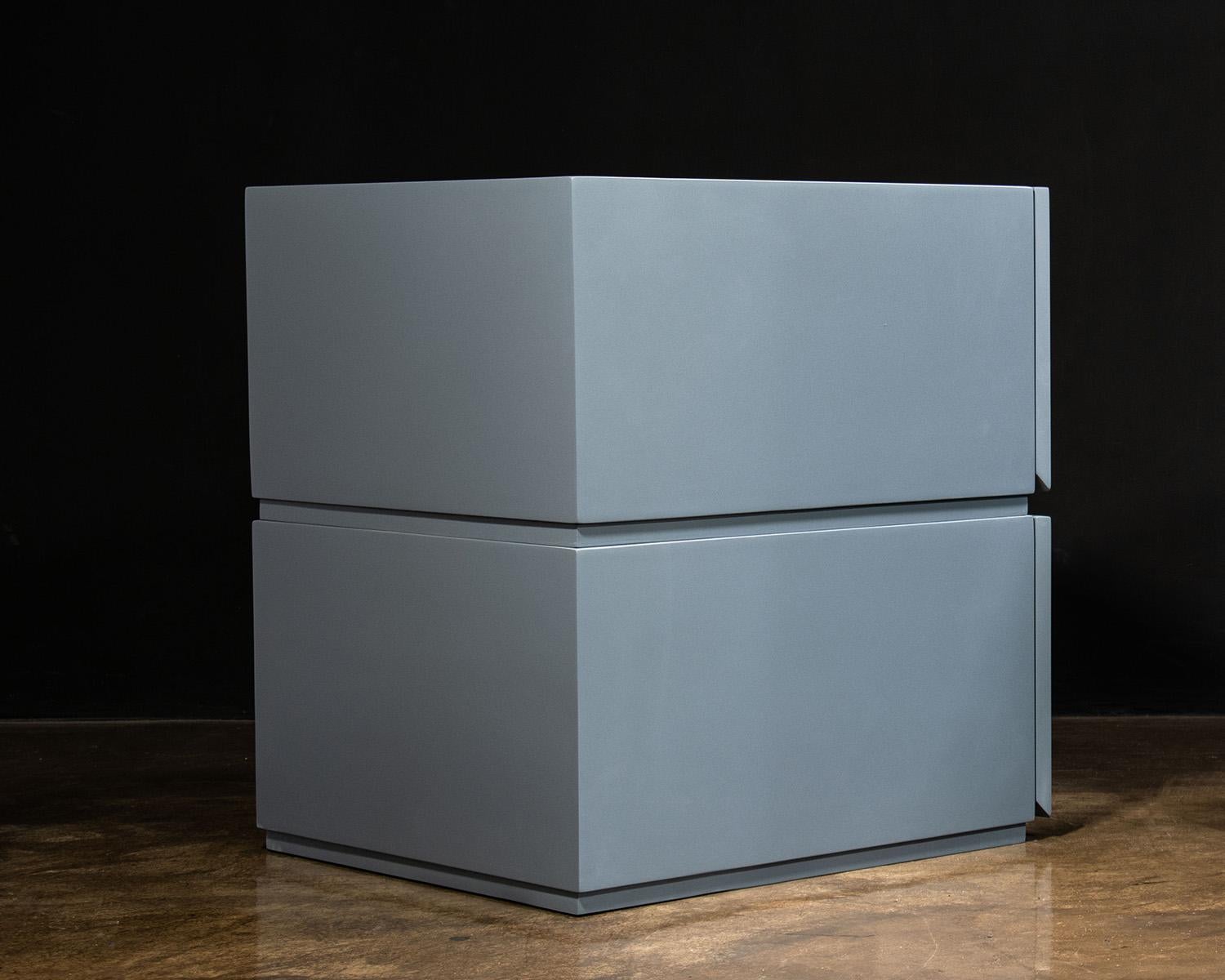 Argentine Lacquered Solid Wood Modern Minimal Modular Drawers from Costantini, Baccello For Sale