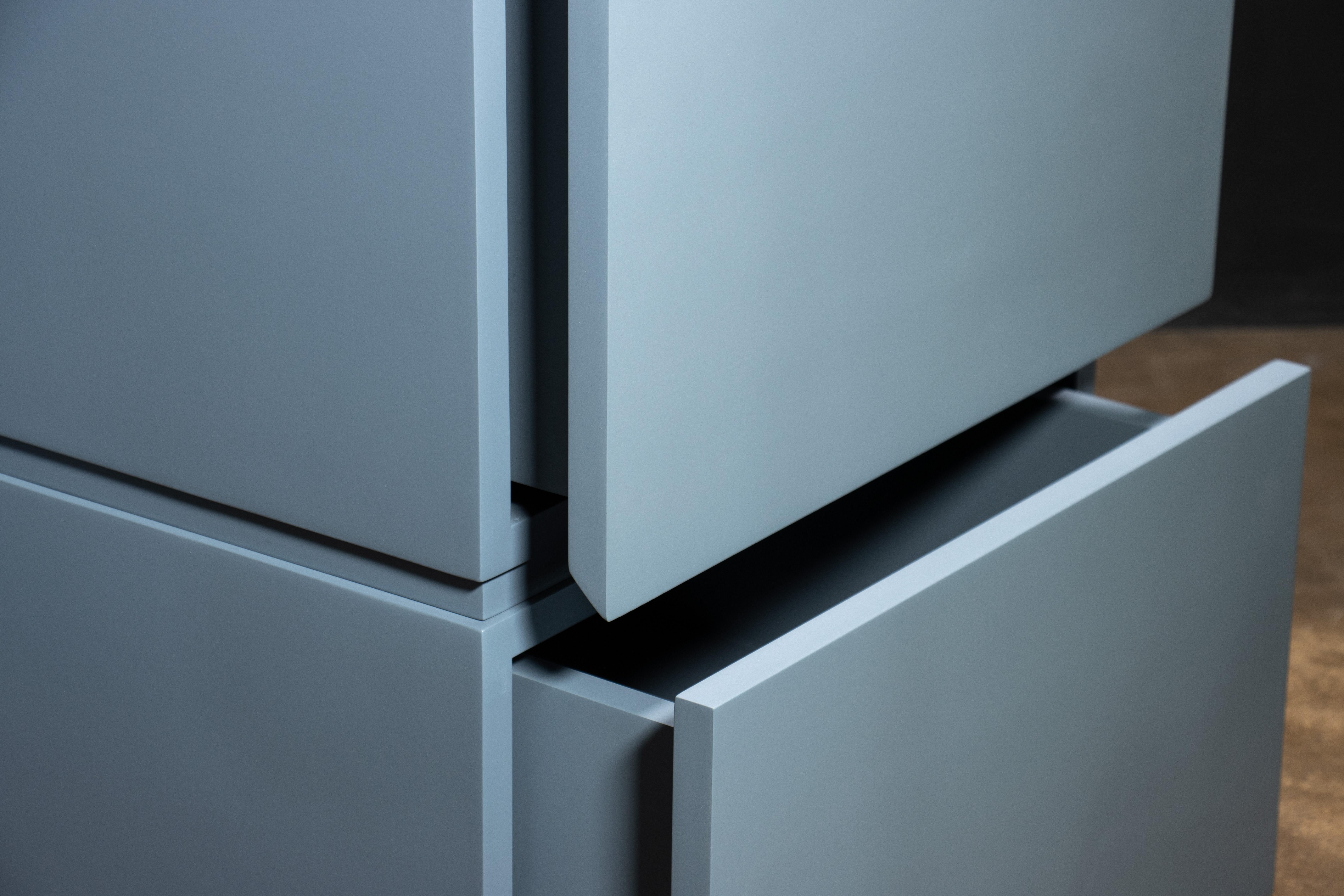 Lacquered Solid Wood Modern Minimal Modular Drawers from Costantini, Baccello For Sale 1