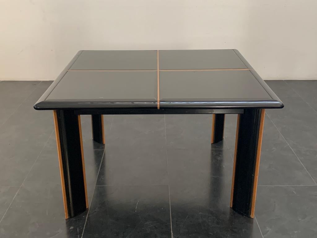 Modern Lacquered Table with Top Glass by Pierre Cardin for Roche Bobois, 1970s For Sale