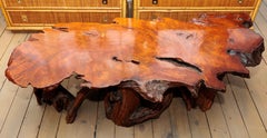 Lacquered Tree Form Wood Coffee Tables