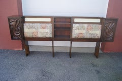 Lacquered Walnut Oceanic Series King Headboard by Pulaski Furniture