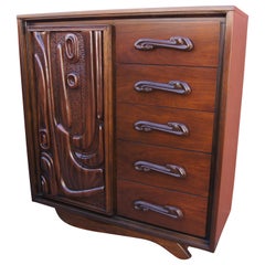 Lacquered Walnut Oceanic Series Tall Dresser by Pulaski Furniture