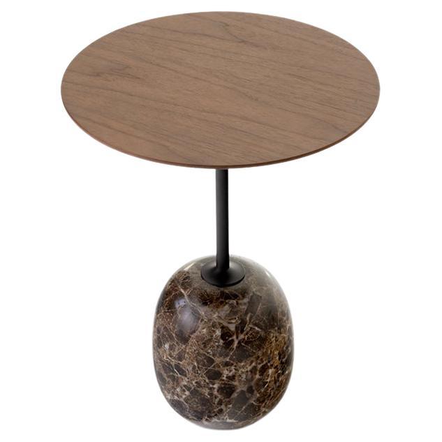 Lacquered Walnut Round Top Lato Ln8 Side Table, for &Tradition by Luca Nichetto For Sale