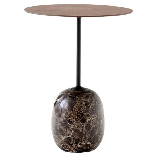 Lacquered Walnut Round Top Lato Ln8 Side Table, for &Tradition by Luca Nichetto