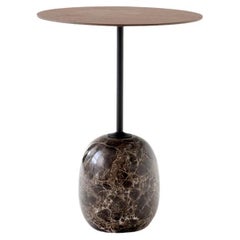 Lacquered Walnut Round Top Lato Ln8 Side Table, for &Tradition by Luca Nichetto