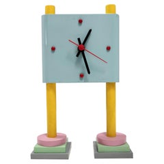 Lacquered Wood Alarm Clock in the Style of Ettore Sottsass, Italy, 1980s