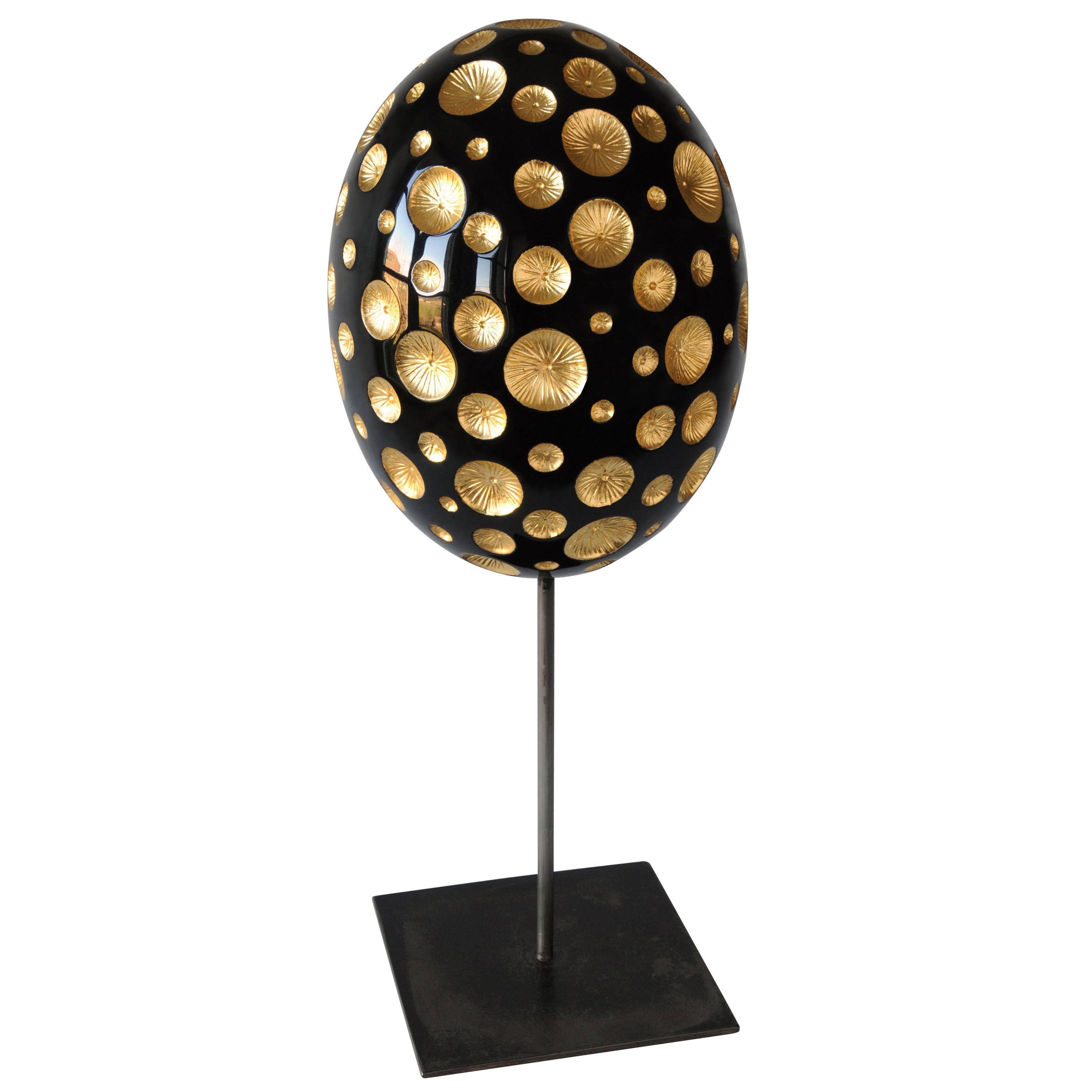 Lacquered Wood and Gold Sculpture, Fireworks