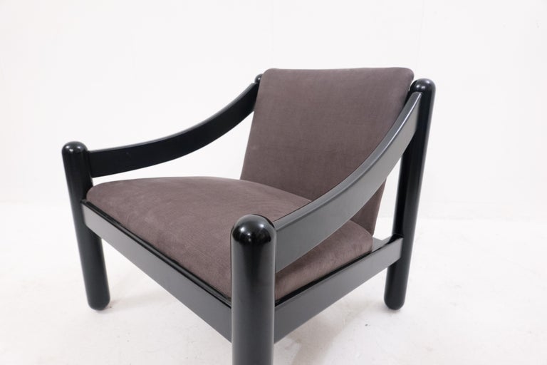 Mid-Century Modern Lacquered Wood Armchair Model 