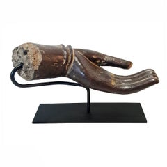 Lacquered Wood Buddha Hand, Early 20th Century