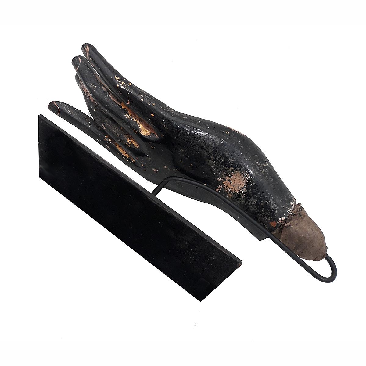 Lacquered Wood Buddha Hand, Early 20th Century 1