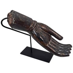 Lacquered Wood Buddha Hand, Early 20th Century