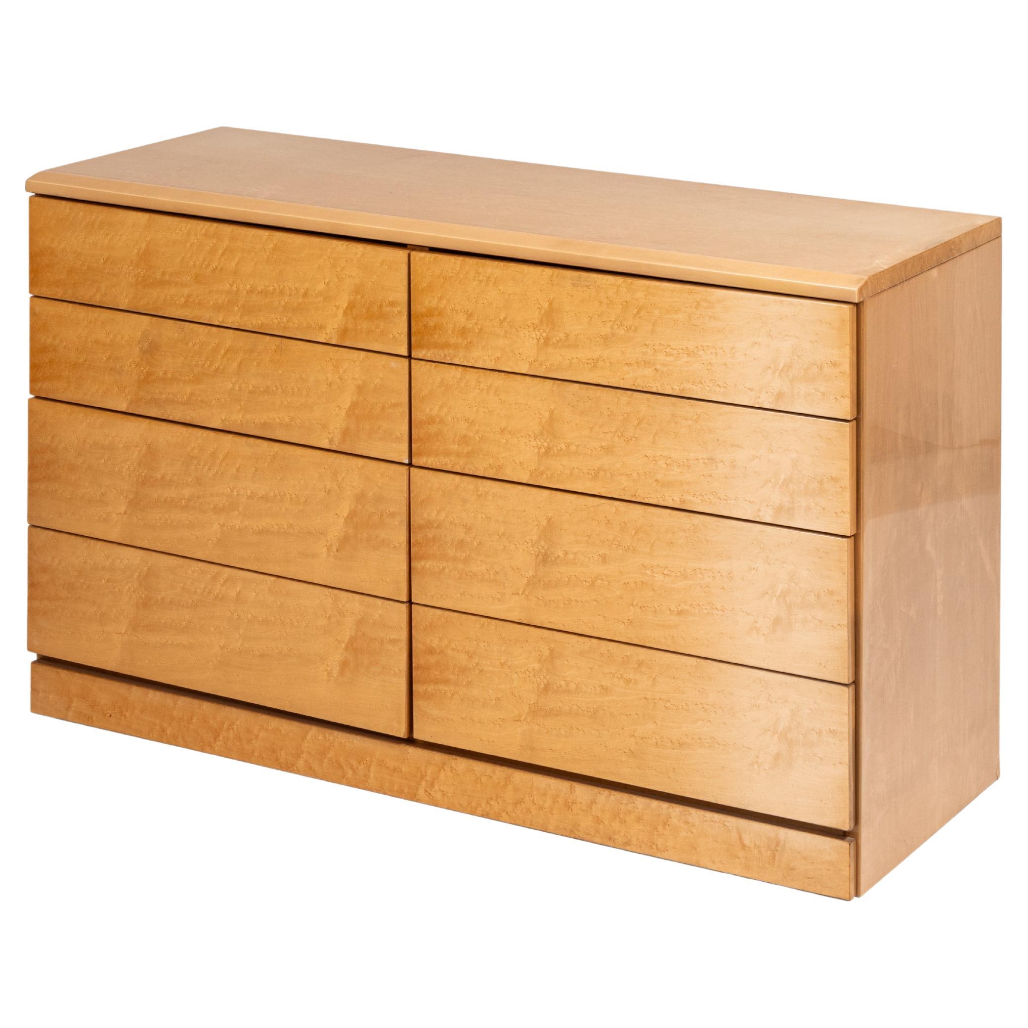 Lacquered wood chest of drawers, 1970s For Sale