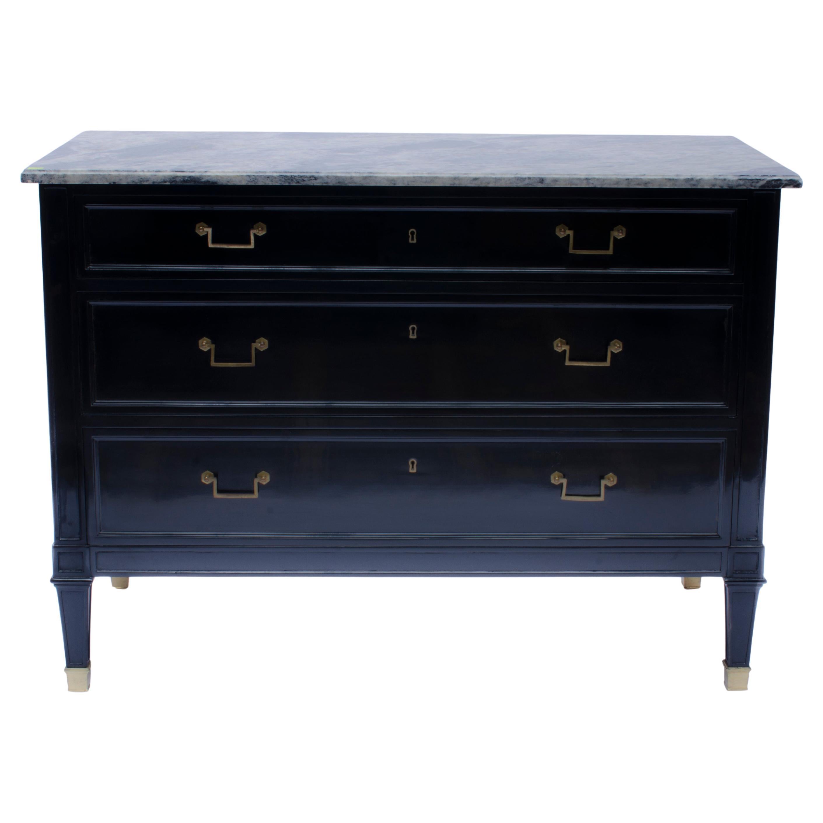 Commode en Wood Wood laqué par Maison Jansen