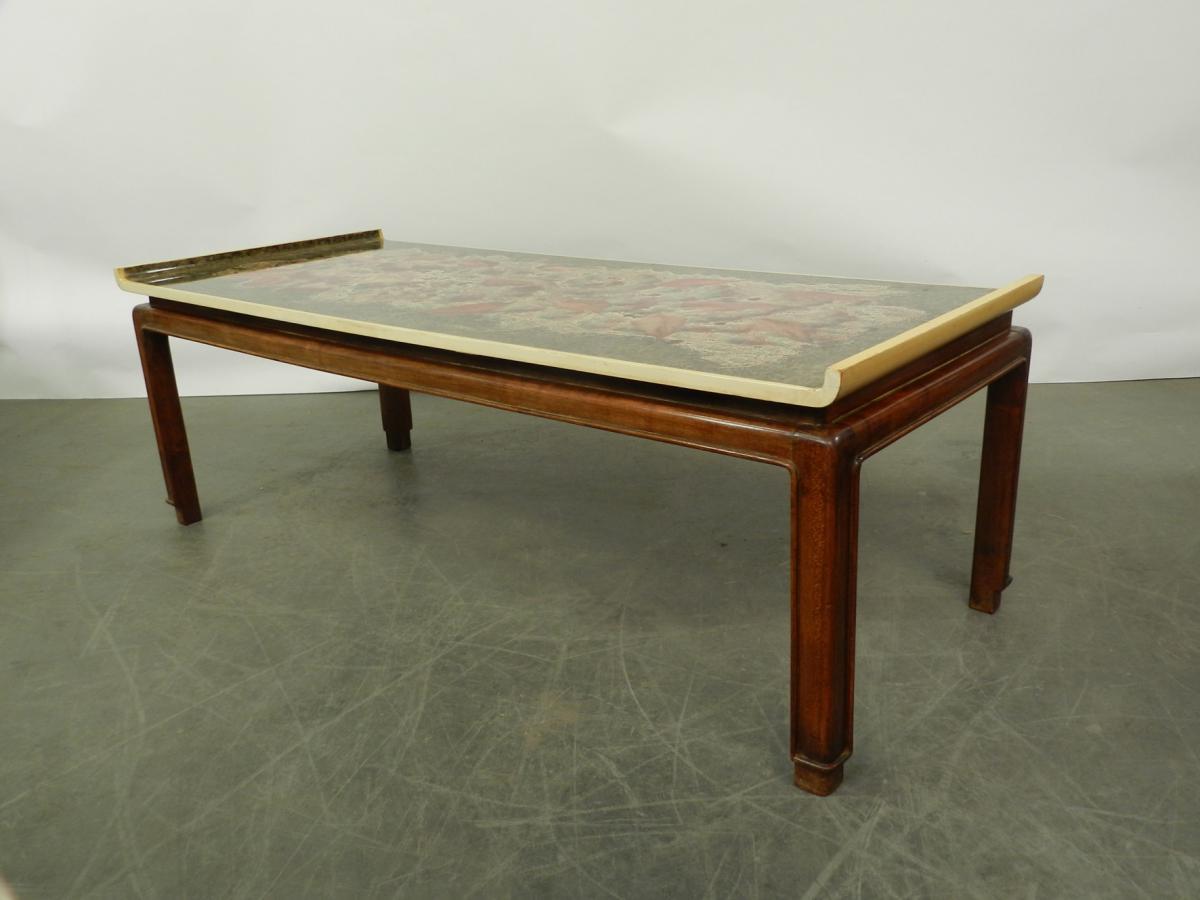 Belgian Lacquered Wood Coffee Table by Paul Vandenbulcke for De Coene, circa 1950 For Sale