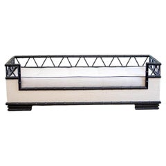 Lacquered Wood Daybed with Bamboo Effect, 1970s