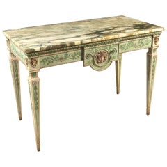 Antique Lacquered Wood Louis XVI Console, Italy, 18th Century