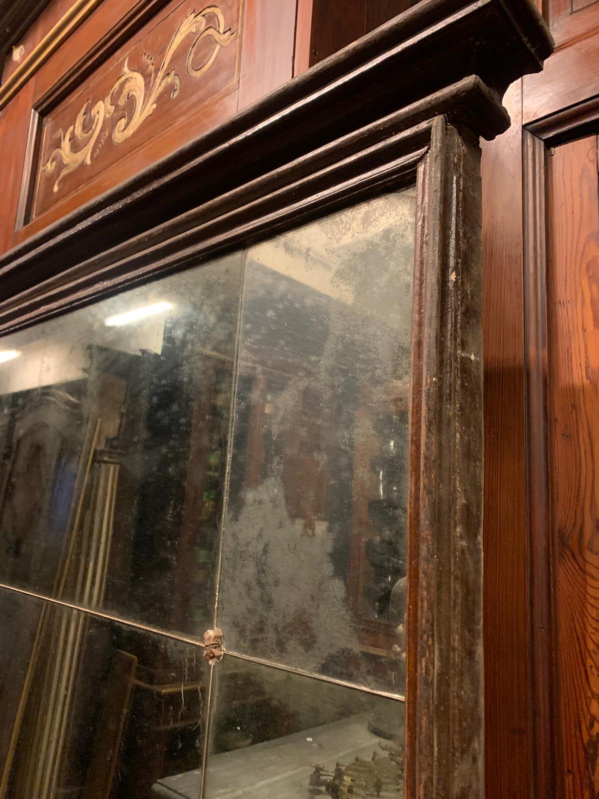 Kaminsims-Spiegel aus lackiertem Holz mit separatem Glas, Italien im Angebot 2