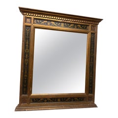 Lacquered wood mirror with paintings and gilded profiles, Florence