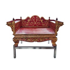 Lacquered Wood Monk's Bench, Thailand, Late 18th Century