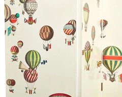 Lacquered Wood "Palloni" Folding Screen by Piero Fornasetti