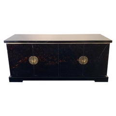 Lacquered Wood Sideboard, in the style of Maison Jansen,  1970s