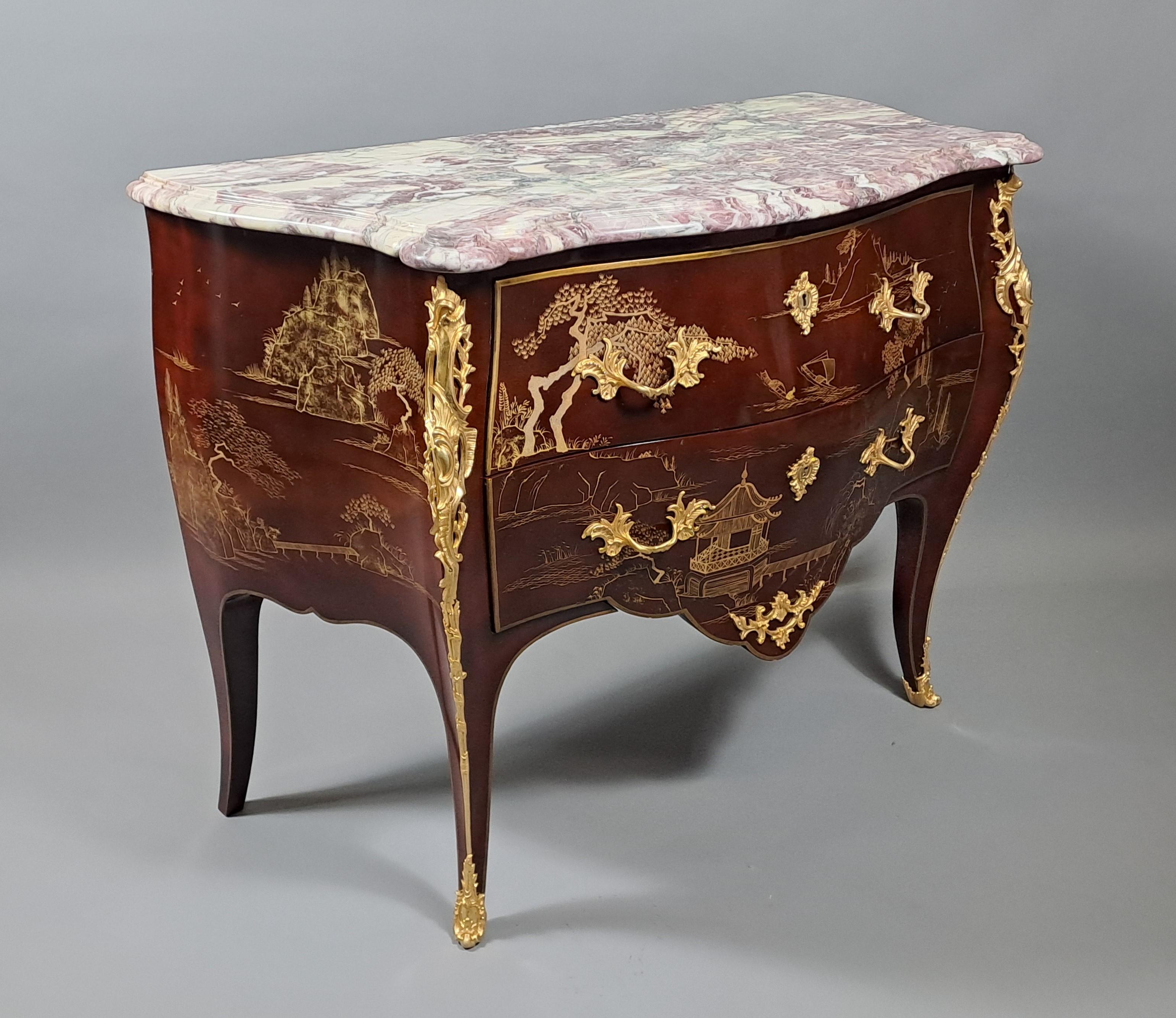 Commode in legno laccato in stile cinese in vendita 2