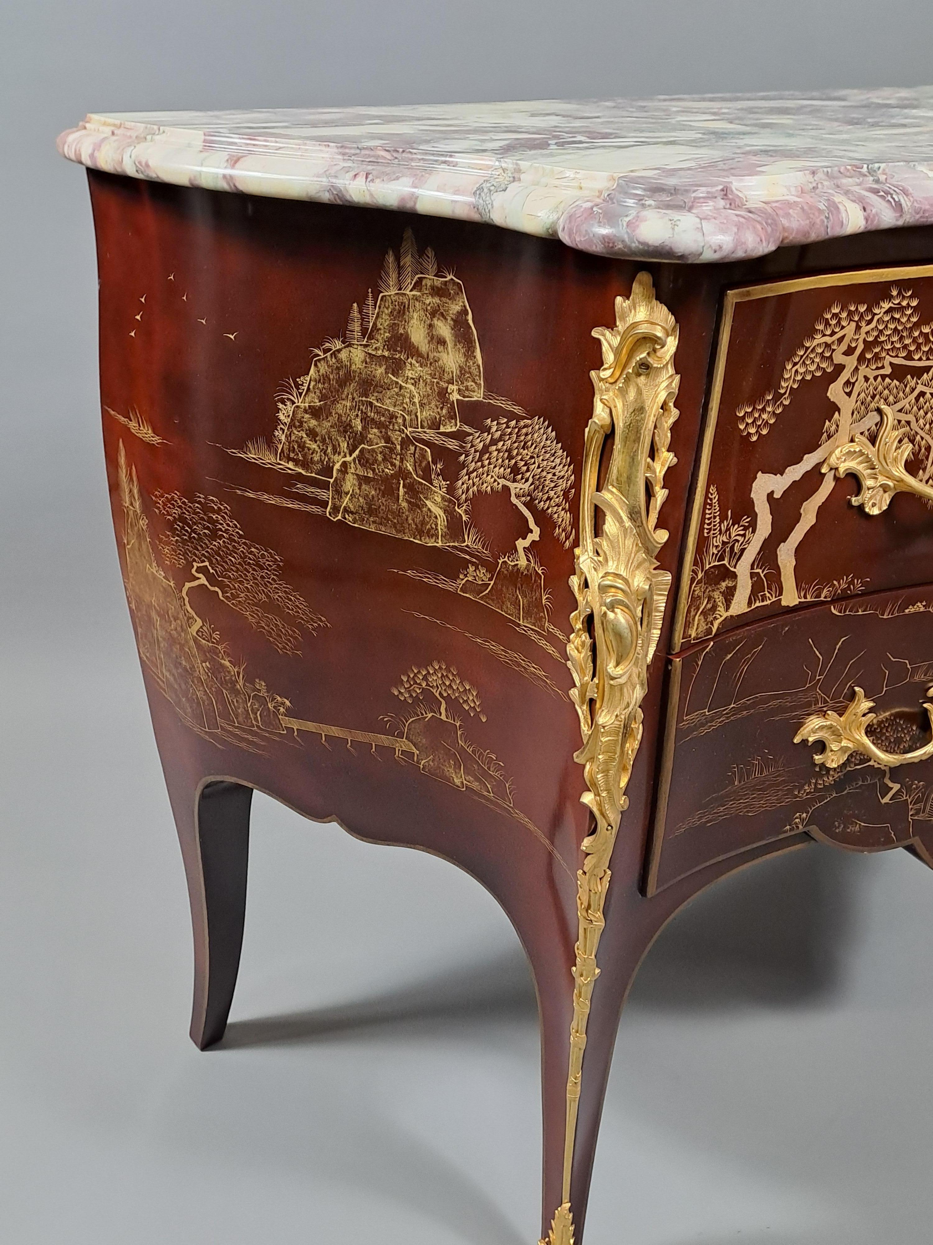 Commode in legno laccato in stile cinese in vendita 3