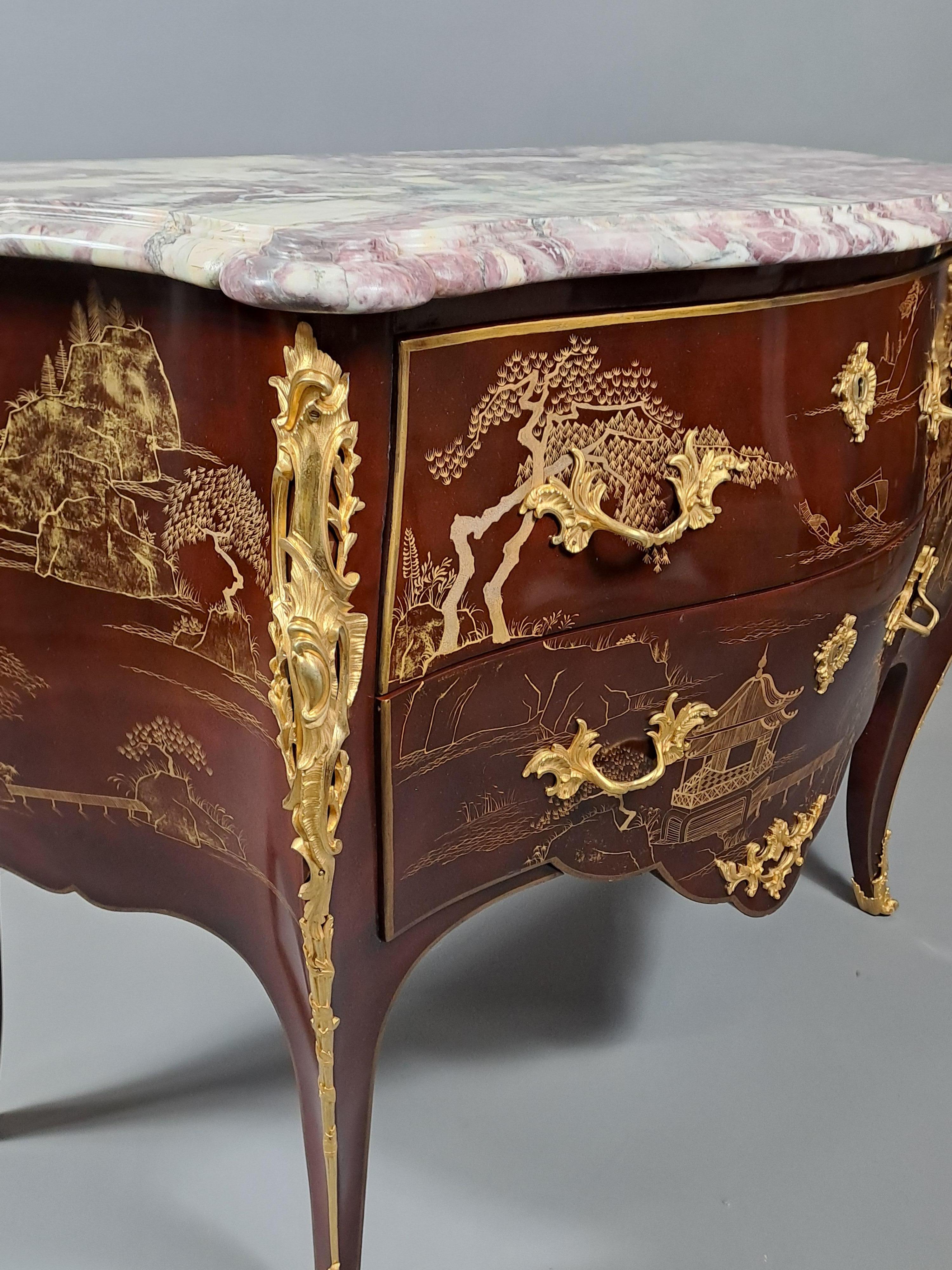 Commode in legno laccato in stile cinese in vendita 4