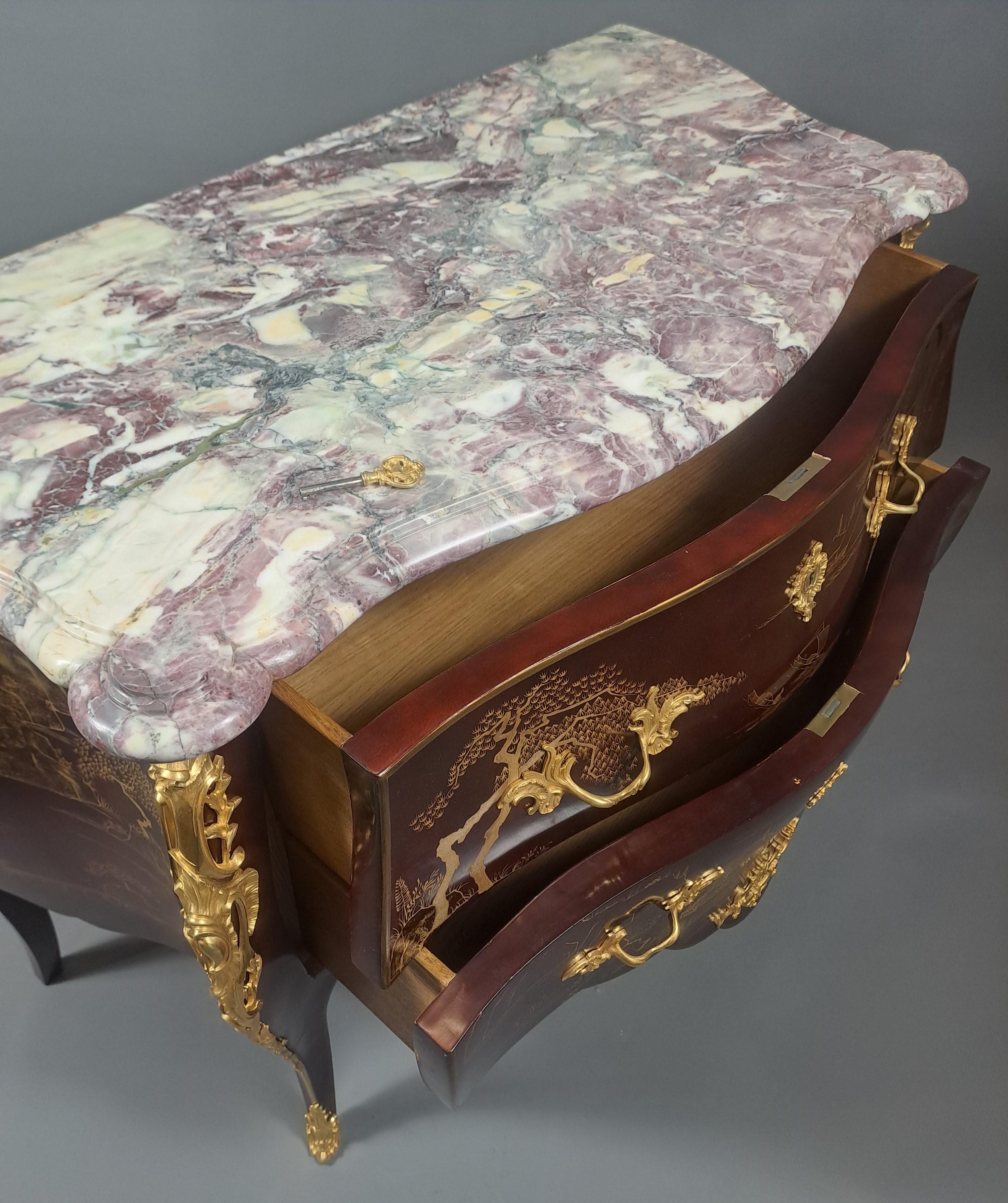 Commode in legno laccato in stile cinese in vendita 5