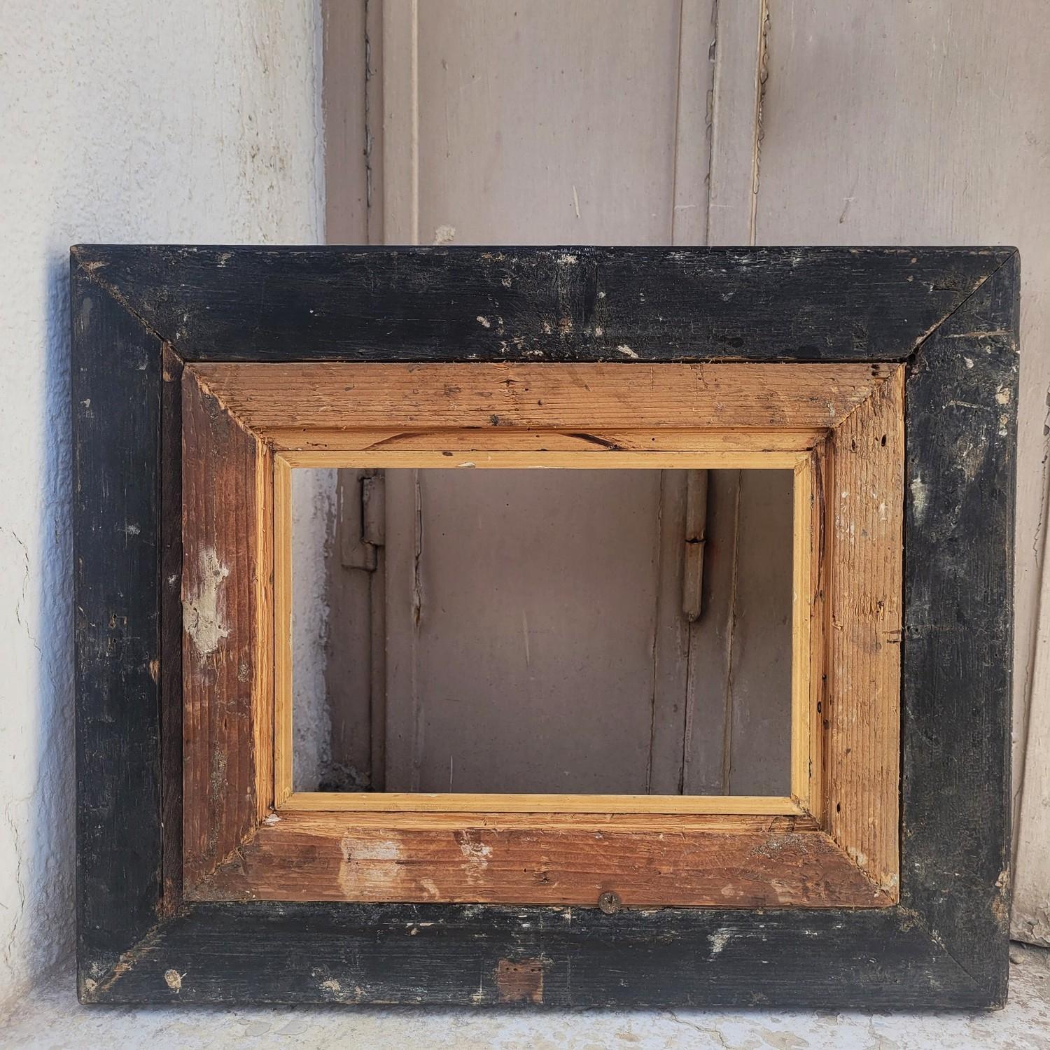 Lacquered Wooden Frame In The Style Of The 17th Century, Italy, Late 19th/early en venta 3